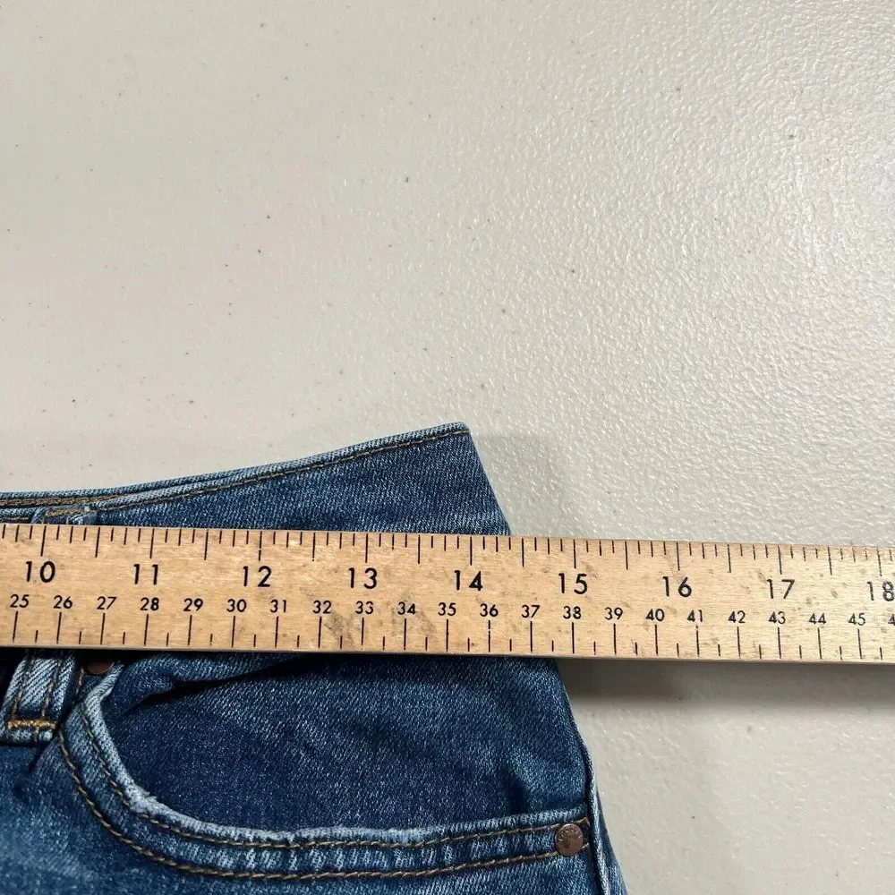 PacSun Vintage Icon Mom Jeans 25‎ Raw Hem Tapered Leg Medium Wash Streetwear - Picture 3 of 8